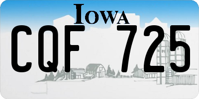 IA license plate CQF725