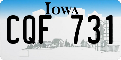 IA license plate CQF731