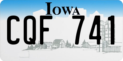IA license plate CQF741
