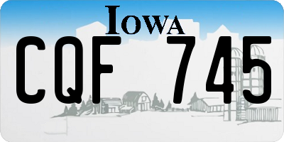 IA license plate CQF745