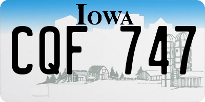 IA license plate CQF747