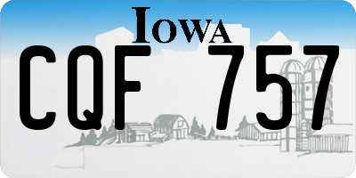 IA license plate CQF757