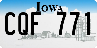 IA license plate CQF771
