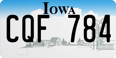 IA license plate CQF784