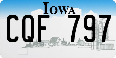 IA license plate CQF797