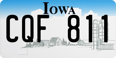 IA license plate CQF811