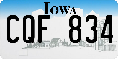 IA license plate CQF834