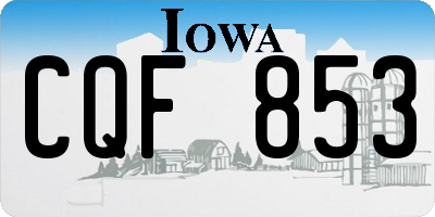 IA license plate CQF853