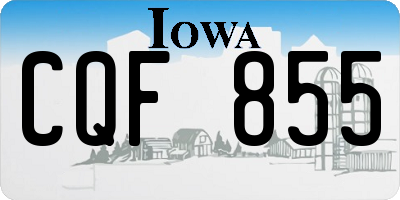 IA license plate CQF855