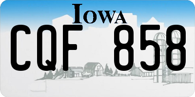 IA license plate CQF858