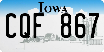 IA license plate CQF867