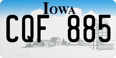 IA license plate CQF885