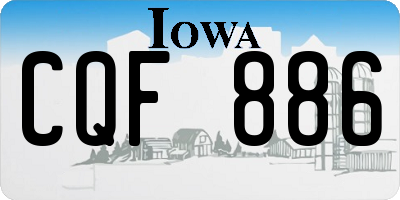 IA license plate CQF886