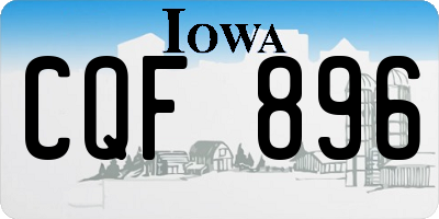IA license plate CQF896