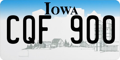 IA license plate CQF900