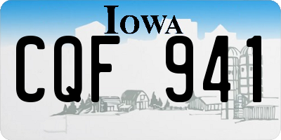 IA license plate CQF941