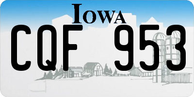 IA license plate CQF953