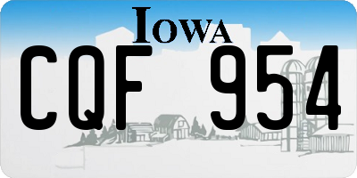 IA license plate CQF954
