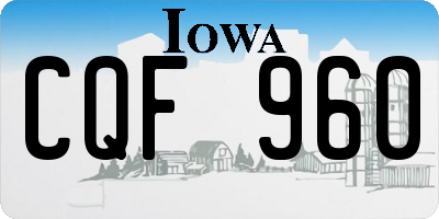 IA license plate CQF960