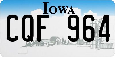 IA license plate CQF964