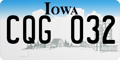 IA license plate CQG032