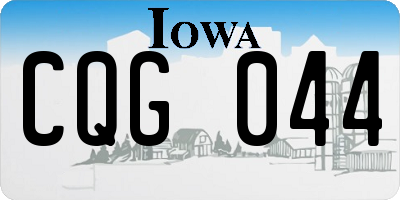 IA license plate CQG044