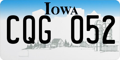IA license plate CQG052