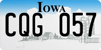 IA license plate CQG057