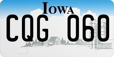 IA license plate CQG060