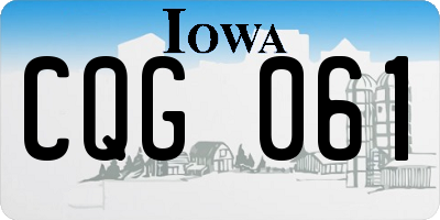 IA license plate CQG061