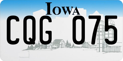 IA license plate CQG075