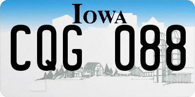 IA license plate CQG088