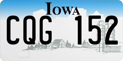 IA license plate CQG152