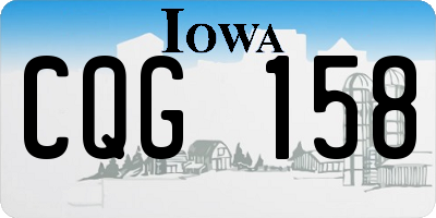 IA license plate CQG158