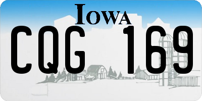 IA license plate CQG169