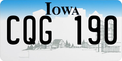 IA license plate CQG190