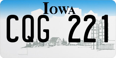 IA license plate CQG221