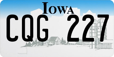 IA license plate CQG227