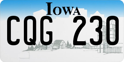 IA license plate CQG230