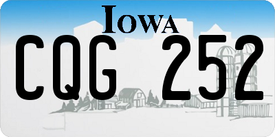 IA license plate CQG252