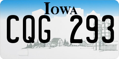 IA license plate CQG293
