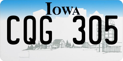 IA license plate CQG305