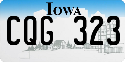 IA license plate CQG323