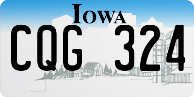 IA license plate CQG324