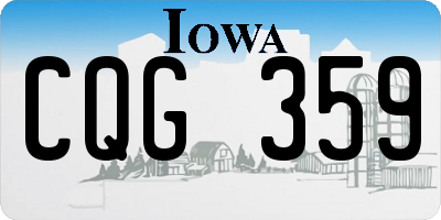 IA license plate CQG359