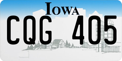 IA license plate CQG405