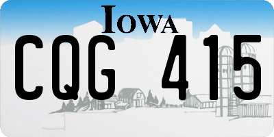 IA license plate CQG415
