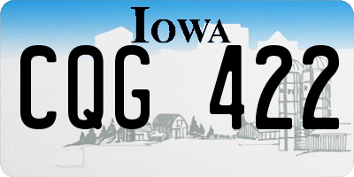 IA license plate CQG422