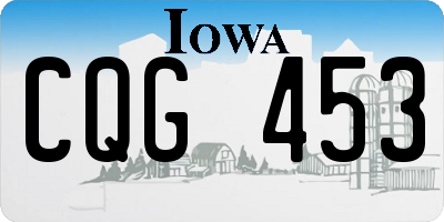IA license plate CQG453