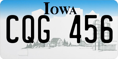 IA license plate CQG456